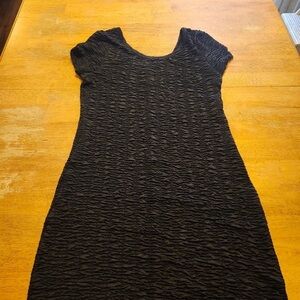 Elegant Black Textured Dress Cotton On size Large